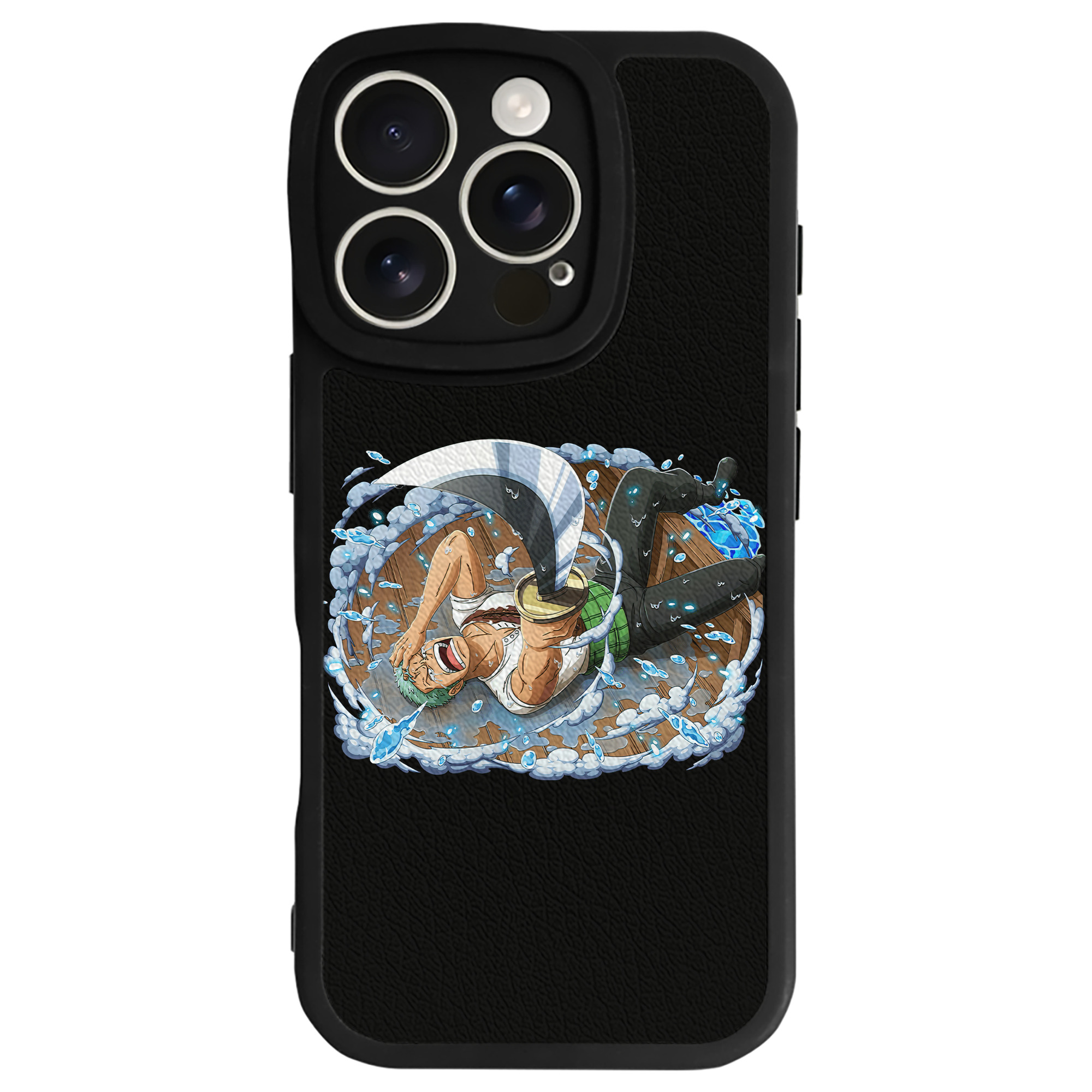 （画像用） ワンピース ロロノア・ゾロ ONE PIECE Roronoa Zoro 【iPhone 16シリーズ対応】シリコンスマホケース（レザー調） 材質：シリコン